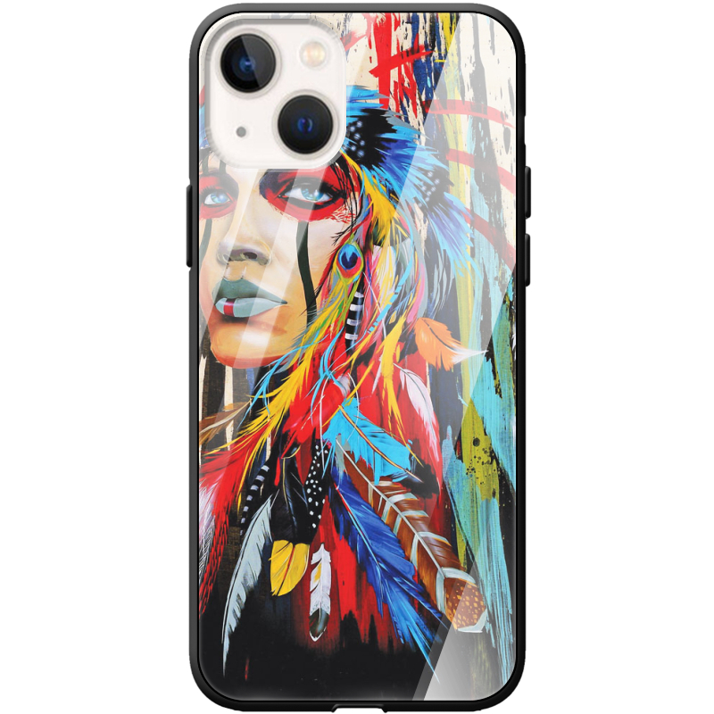 Защитный чехол BoxFace Glossy Panel Apple iPhone 13 Feather Girl