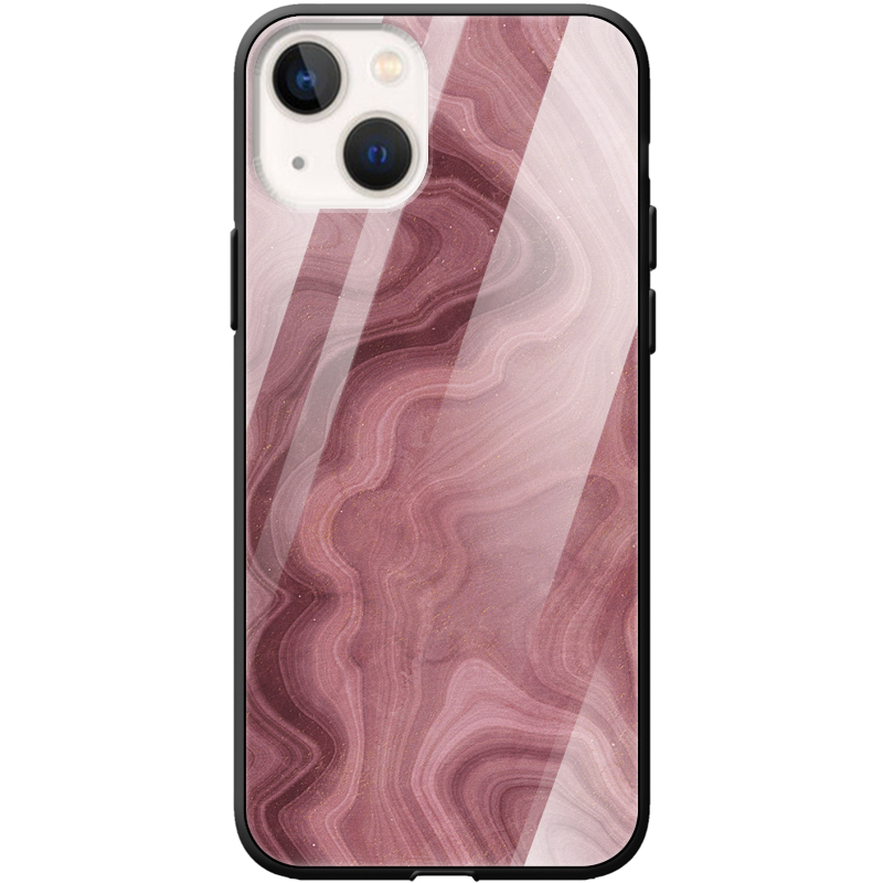 Защитный чехол BoxFace Glossy Panel Apple iPhone 13 DarkRed Marble