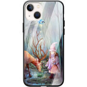Защитный чехол BoxFace Glossy Panel Apple iPhone 13 Girl And Deer