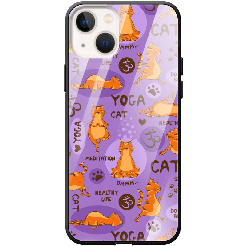 Защитный чехол BoxFace Glossy Panel Apple iPhone 13 Yoga Cat