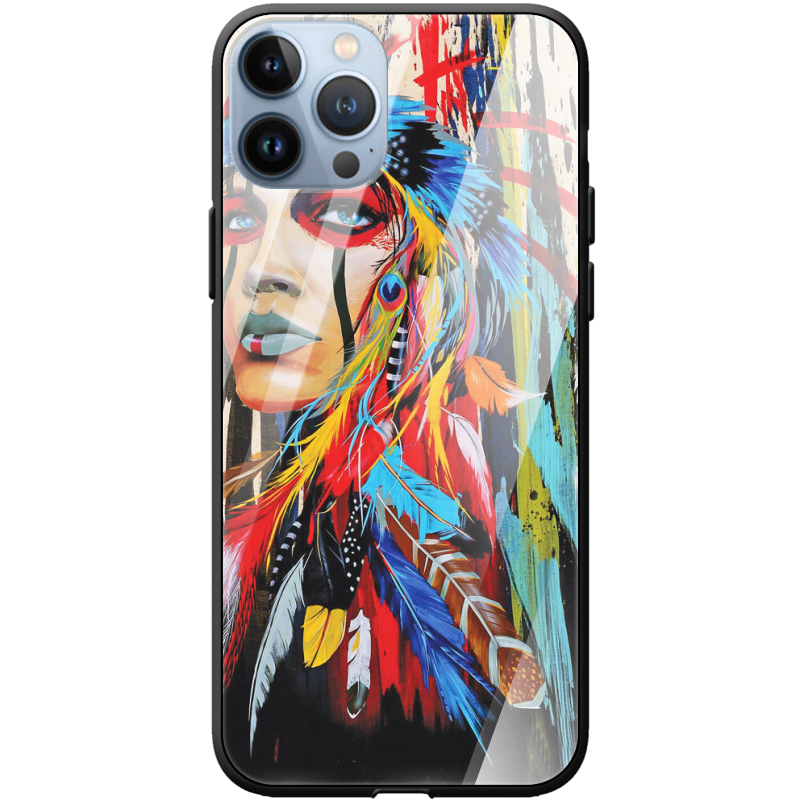 Защитный чехол BoxFace Glossy Panel Apple iPhone 13 Pro Feather Girl