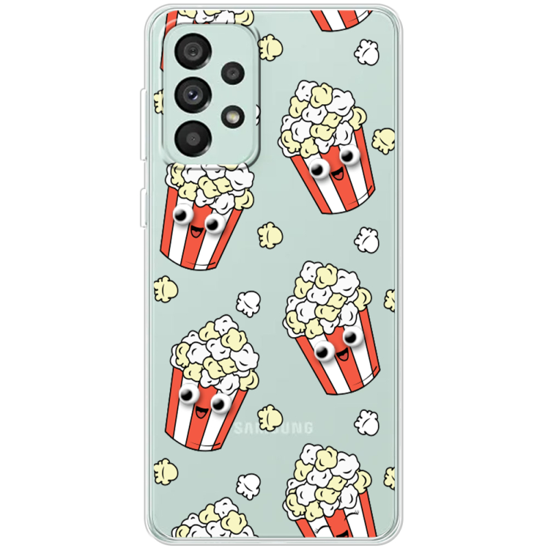 Прозрачный чехол BoxFace Samsung Galaxy A73 (A736) с 3D-глазками Popcorn