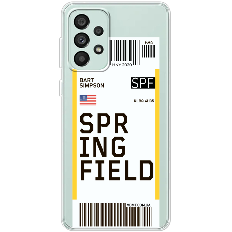 Прозрачный чехол BoxFace Samsung Galaxy A73 (A736) Ticket Springfield