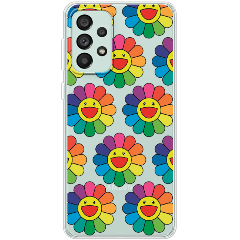 Прозрачный чехол BoxFace Samsung Galaxy A73 (A736) Hippie Flowers