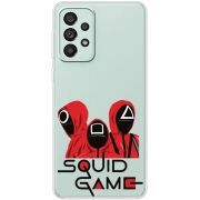 Прозрачный чехол BoxFace Samsung Galaxy A73 (A736) siquid game люди в красном