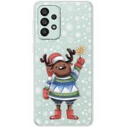 Прозрачный чехол BoxFace Samsung Galaxy A73 (A736) Christmas Deer with Snow