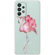 Прозрачный чехол BoxFace Samsung Galaxy A73 (A736) Floral Flamingo