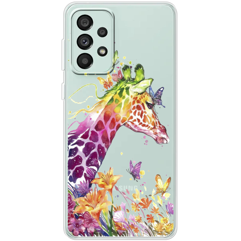 Прозрачный чехол BoxFace Samsung Galaxy A73 (A736) Colorful Giraffe