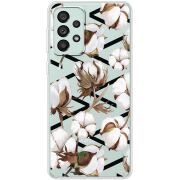 Прозрачный чехол BoxFace Samsung Galaxy A73 (A736) Cotton flowers