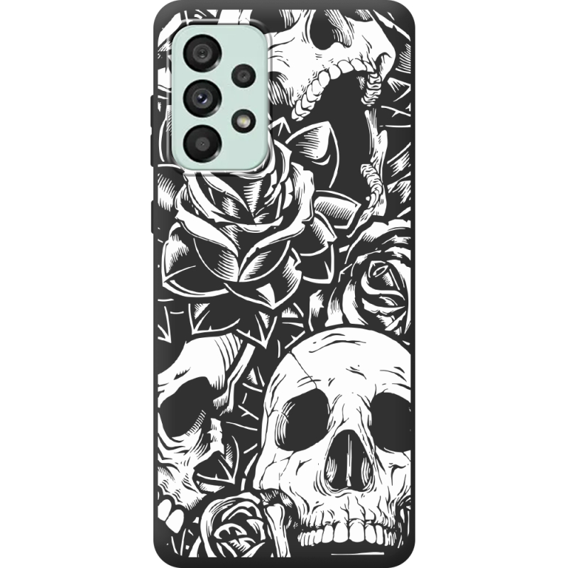 Черный чехол BoxFace Samsung Galaxy A73 5G (A736) Skull and Roses