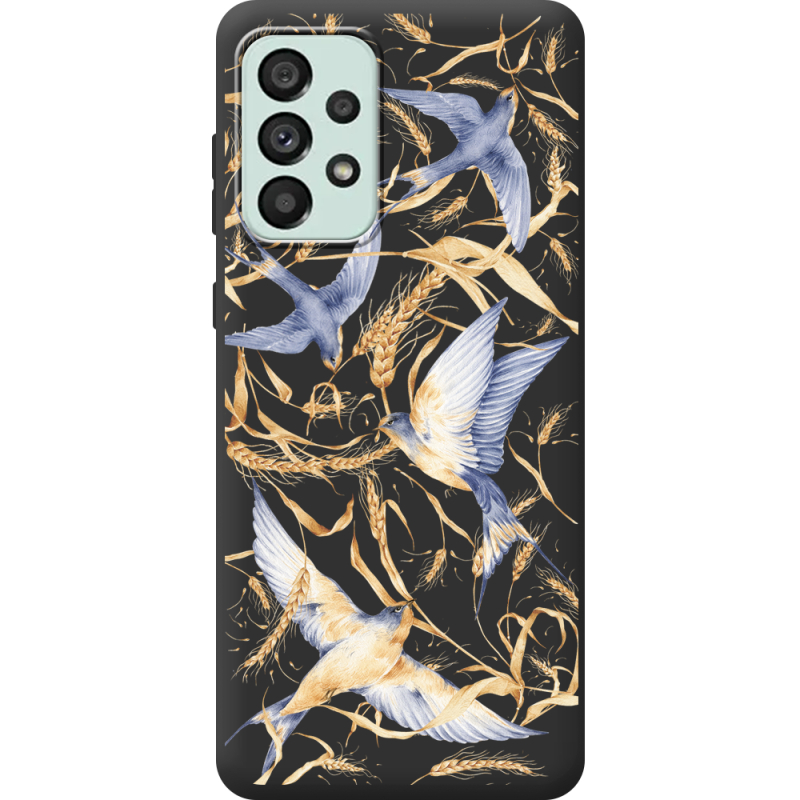 Черный чехол BoxFace Samsung Galaxy A73 5G (A736) Ластівки