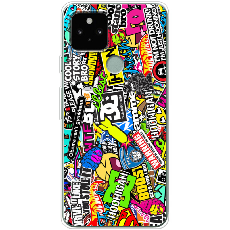 Чехол Uprint Google Pixel 5 Multicolored Inscriptions