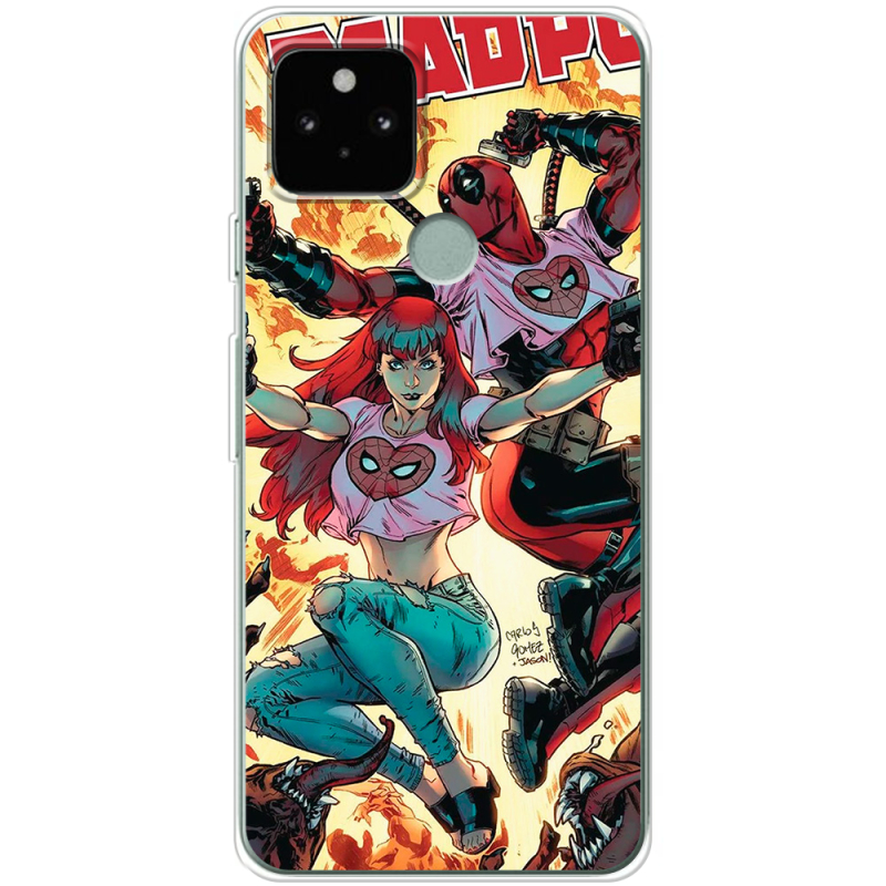 Чехол Uprint Google Pixel 5 Deadpool and Mary Jane