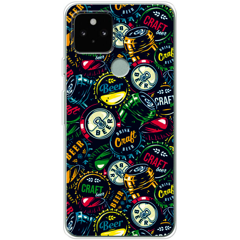 Чехол Uprint Google Pixel 5 Bottle Caps