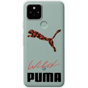 Прозрачный чехол Uprint Google Pixel 5 Wild Cat