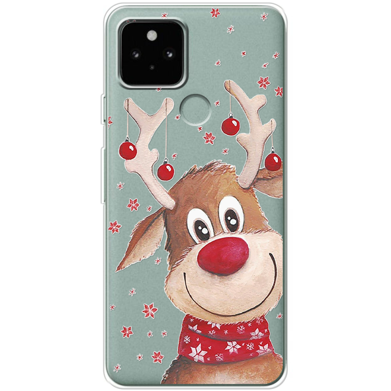 Прозрачный чехол Uprint Google Pixel 5 Winter Deer