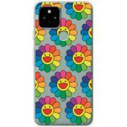 Прозрачный чехол Uprint Google Pixel 5 Hippie Flowers