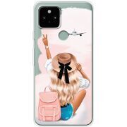 Прозрачный чехол Uprint Google Pixel 5 Travel Girl