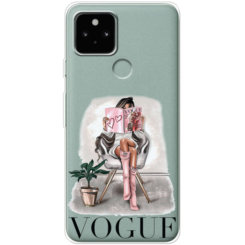 Прозрачный чехол Uprint Google Pixel 5 VOGUE