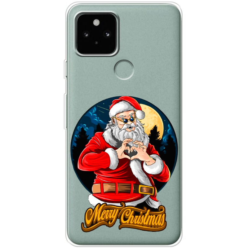 Прозрачный чехол Uprint Google Pixel 5 Cool Santa