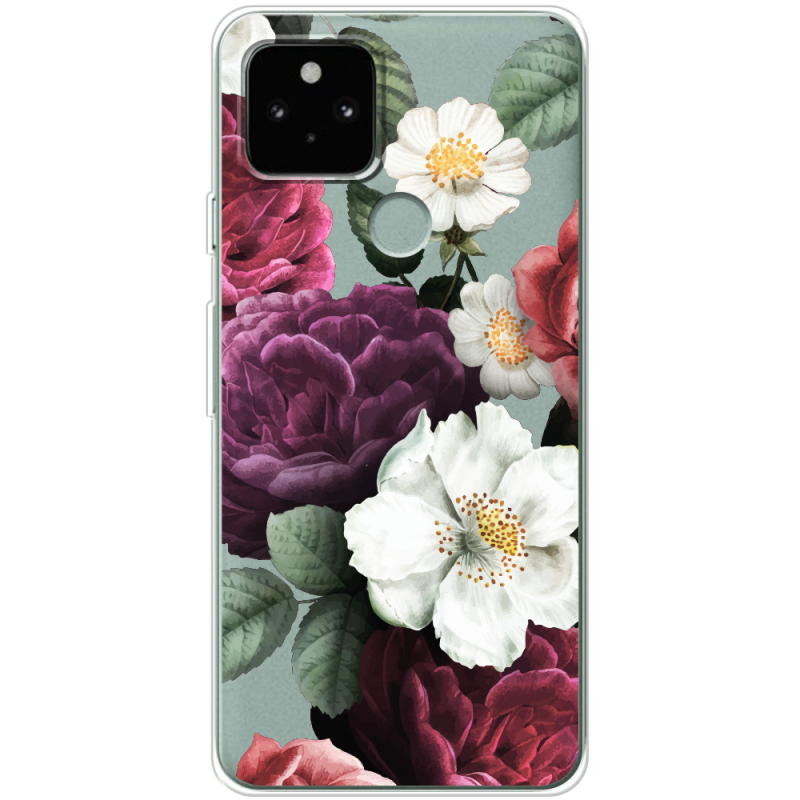 Прозрачный чехол Uprint Google Pixel 5 Floral Dark Dreams