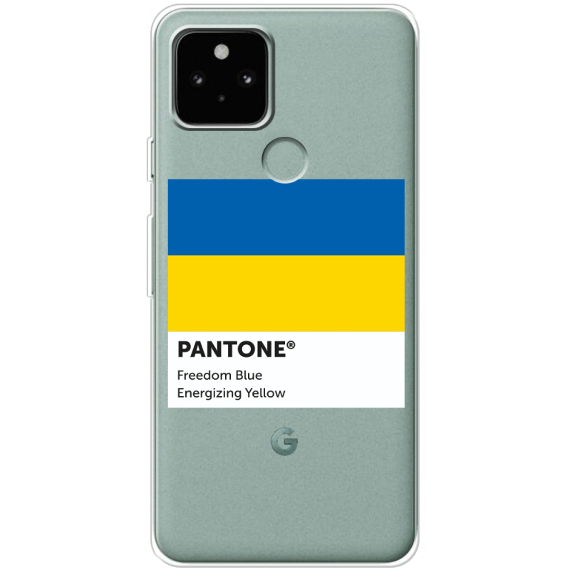 Прозрачный чехол Uprint Google Pixel 5 Pantone вільний синій