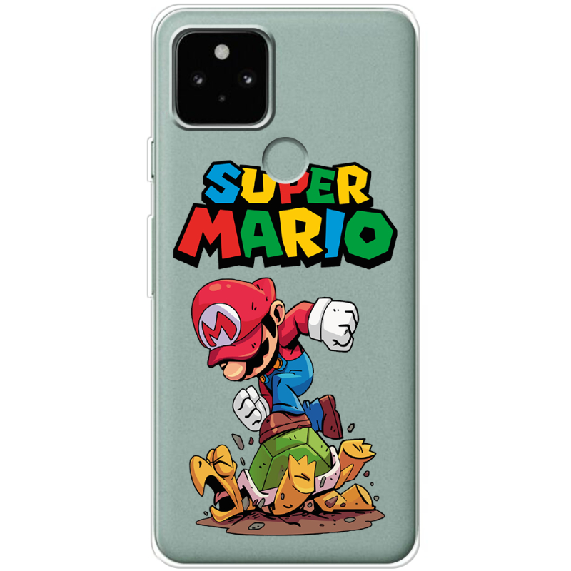 Прозрачный чехол Uprint Google Pixel 5 Super Mario