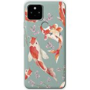 Прозрачный чехол Uprint Google Pixel 5 Japanese Koi Fish