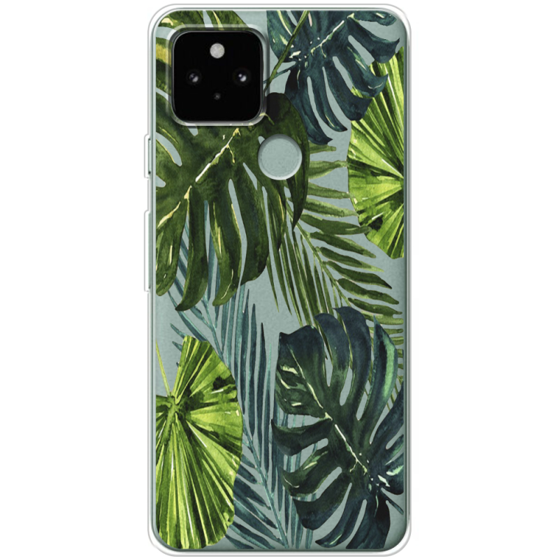 Прозрачный чехол Uprint Google Pixel 5 Palm Tree