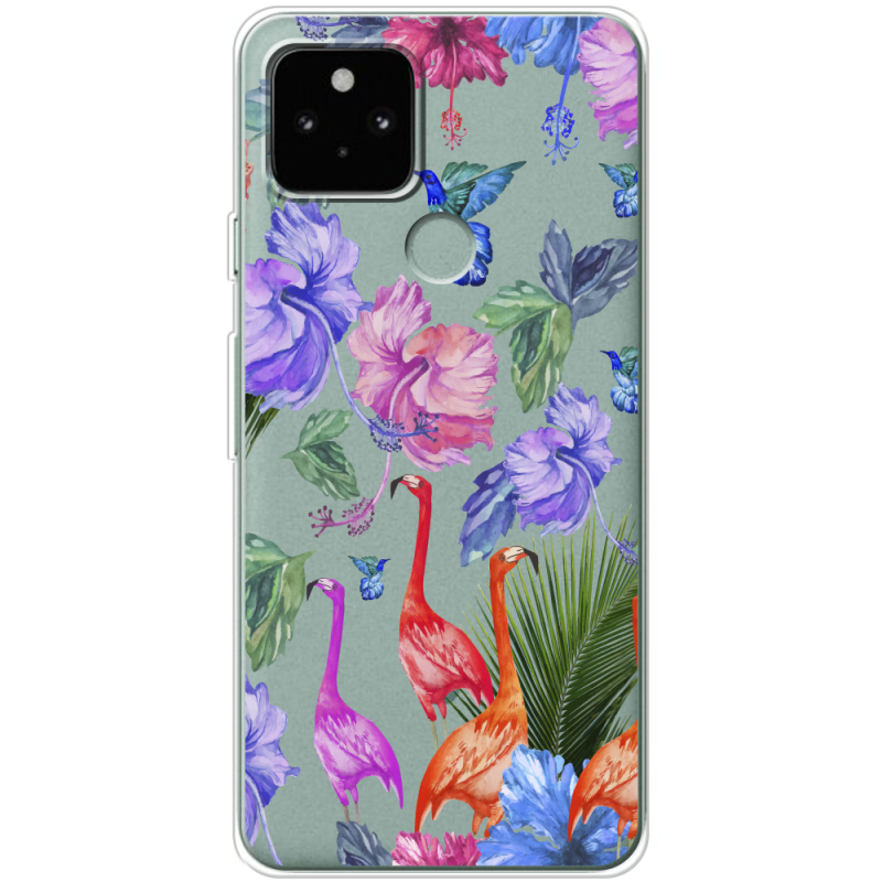 Прозрачный чехол Uprint Google Pixel 5 Flamingo