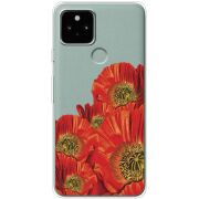 Прозрачный чехол Uprint Google Pixel 5 Red Poppies