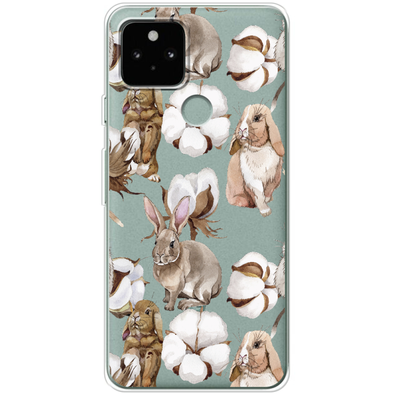 Прозрачный чехол Uprint Google Pixel 5 Cotton and Rabbits