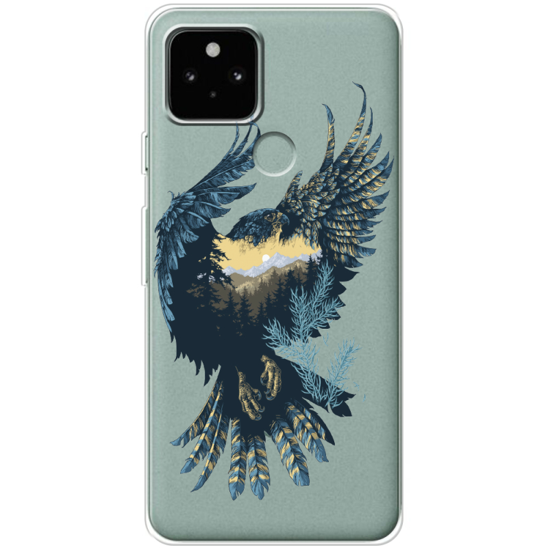 Прозрачный чехол Uprint Google Pixel 5 Eagle