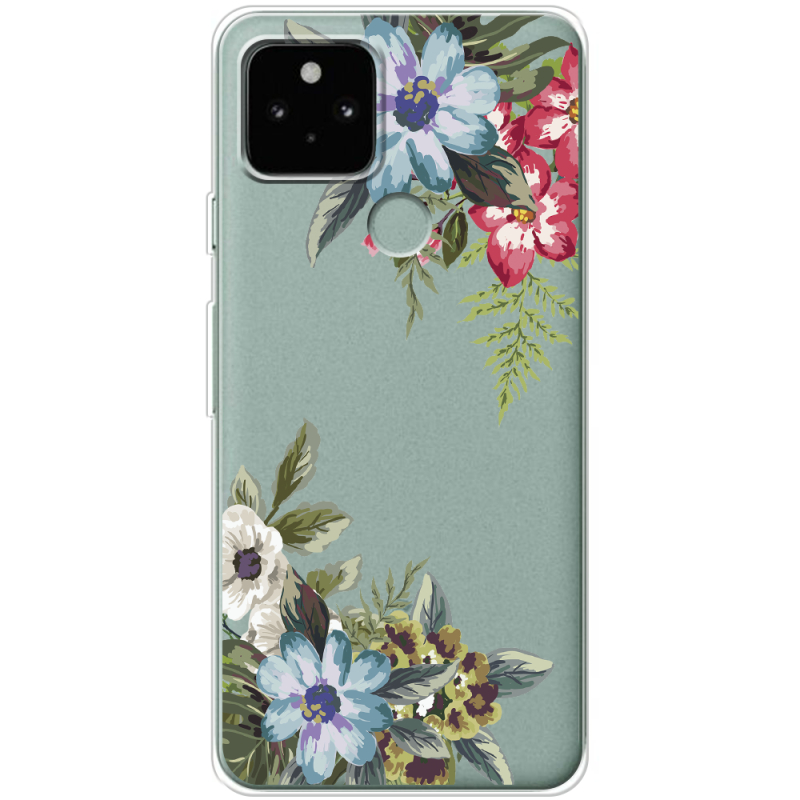 Прозрачный чехол Uprint Google Pixel 5 Floral