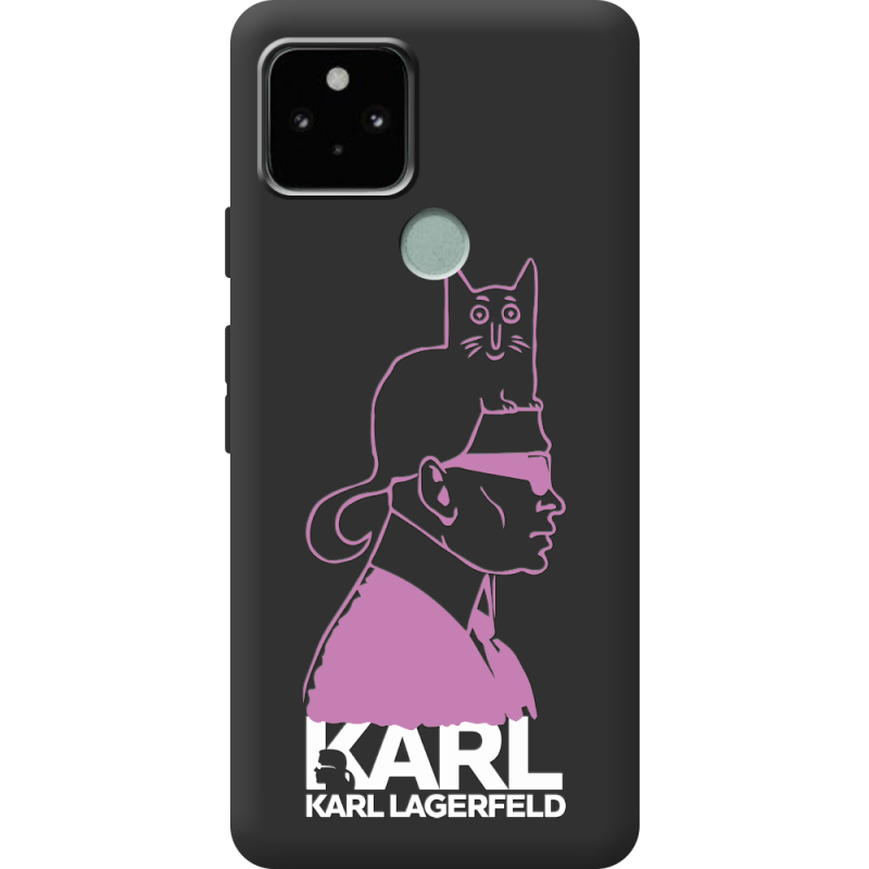 Черный чехол BoxFace Google Pixel 5 Pink Karl