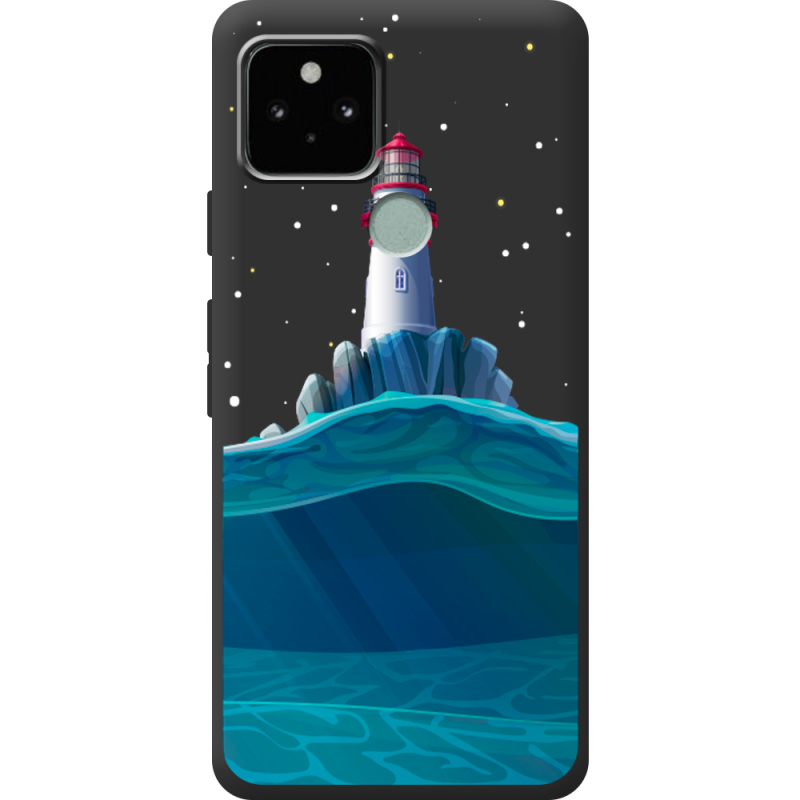 Черный чехол BoxFace Google Pixel 5 Lighthouse