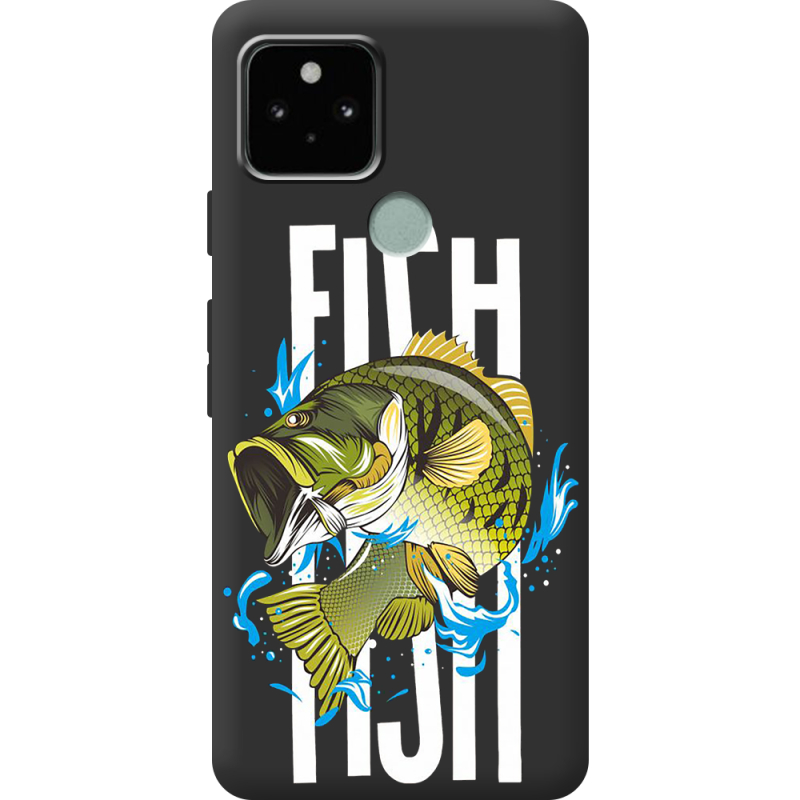 Черный чехол BoxFace Google Pixel 5 Fish