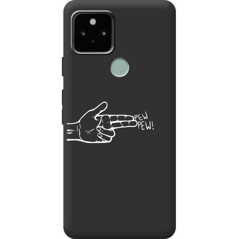 Черный чехол BoxFace Google Pixel 5 Pew Pew