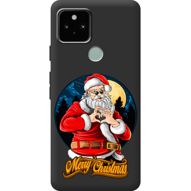 Черный чехол BoxFace Google Pixel 5 Cool Santa