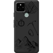 Черный чехол BoxFace Google Pixel 5 Mountains