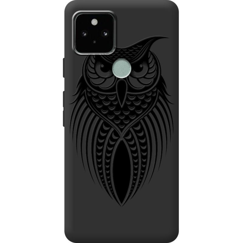 Черный чехол BoxFace Google Pixel 5 Owl