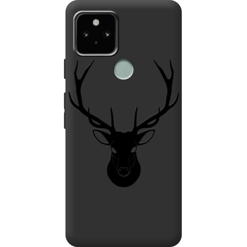 Черный чехол BoxFace Google Pixel 5 Deer