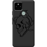 Черный чехол BoxFace Google Pixel 5 Skull and Roses