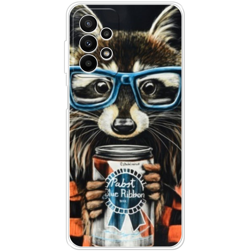 Чехол BoxFace Samsung Galaxy A23 (A235) Енот с банкой