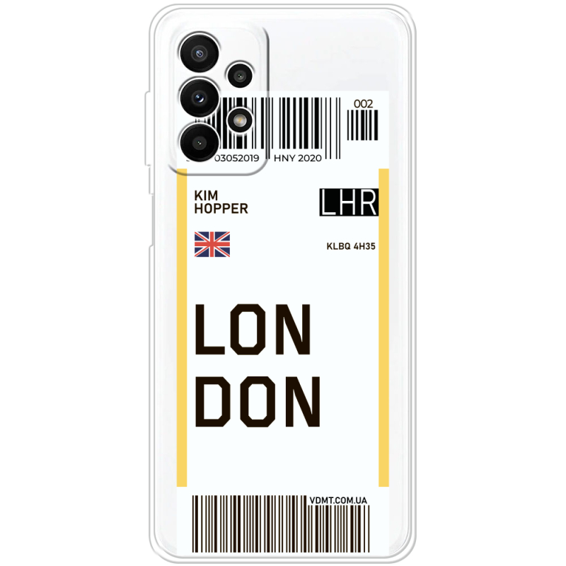 Прозрачный чехол BoxFace Samsung Galaxy A23 (A235) Ticket London