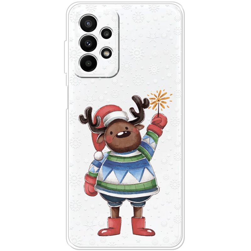 Прозрачный чехол BoxFace Samsung Galaxy A23 (A235) Christmas Deer with Snow