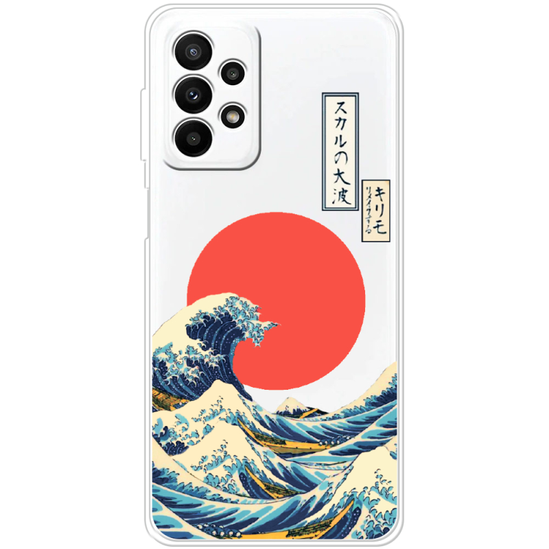 Прозрачный чехол BoxFace Samsung Galaxy A23 (A235) Большая волна в Канагаве