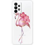 Прозрачный чехол BoxFace Samsung Galaxy A23 (A235) Floral Flamingo