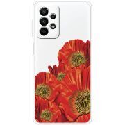 Прозрачный чехол BoxFace Samsung Galaxy A23 (A235) Red Poppies