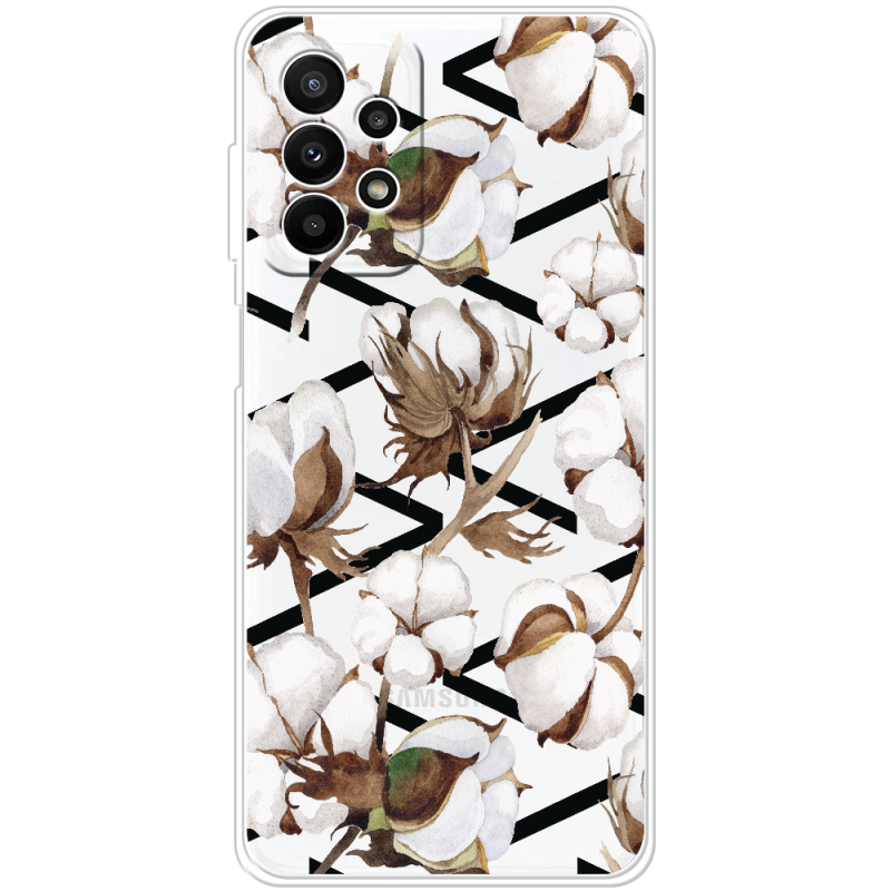 Прозрачный чехол BoxFace Samsung Galaxy A23 (A235) Cotton flowers